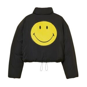 Smiley x H&M Short Puffer Jacket Sz M